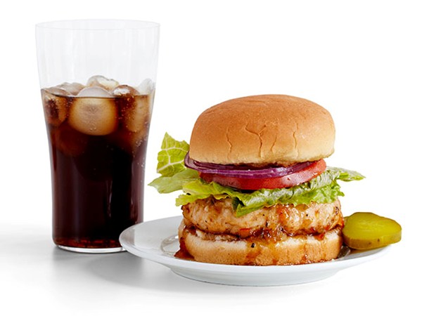 Turkery burgers with orange mustard glaze