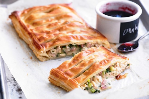 Turkey & ham free-form pie
