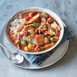 Turkey and andouille sausage gumbo