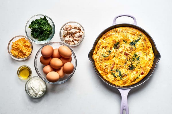 Turkey and greens frittata