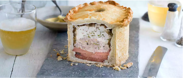 Turkey and ham raised pie