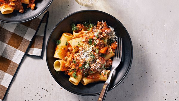 Turkey-and-mushroom Bolognese