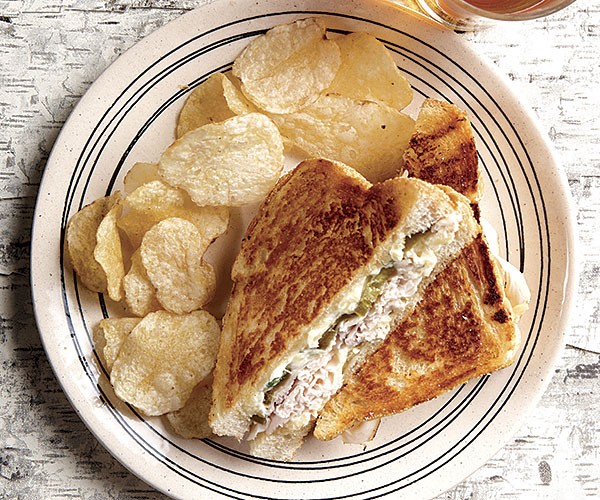 Turkey and pickled pepper grilled cheese