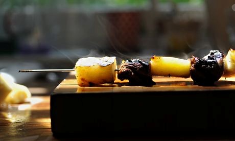 Turkey and pineapple jerk sticks