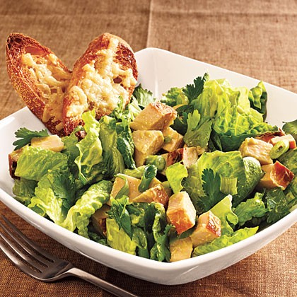 Turkey and romaine salad