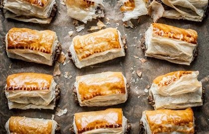 Turkey and stuffing sausage rolls