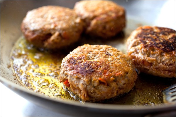 Turkey and vegetable burgers