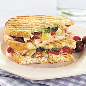 Turkey antipasto panini