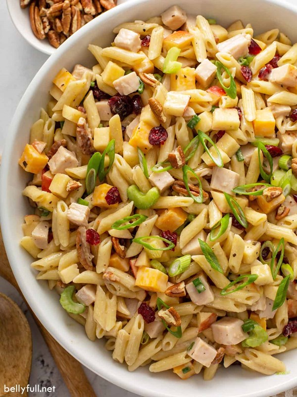 Turkey apple pasta salad