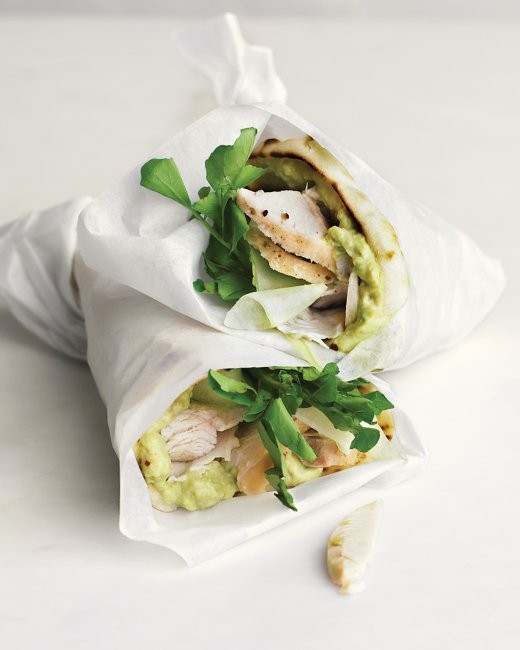 Turkey, avocado, and cress wrap
