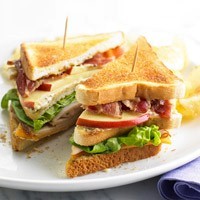 Turkey, bacon & apple club