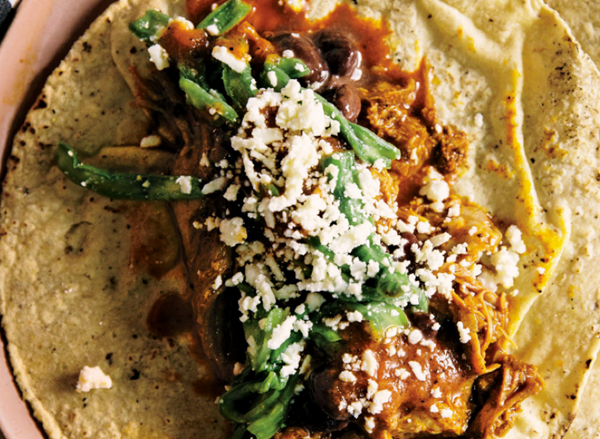 Turkey barbacoa tacos with black beans