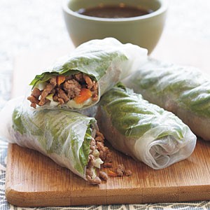 Turkey-basil rolls