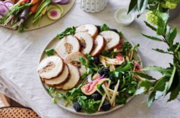 Turkey, blackberry and fig salad