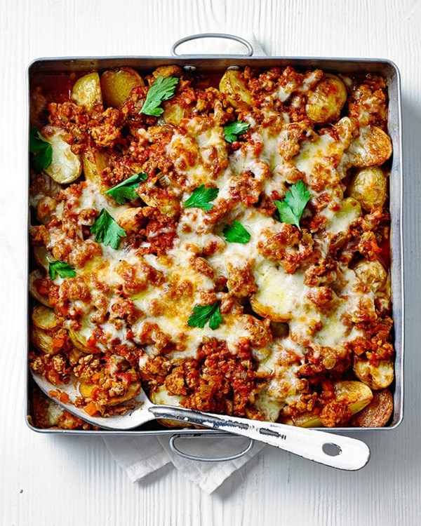 Turkey Bolognese bake