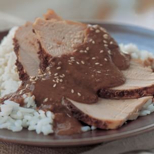 Turkey breast in mole