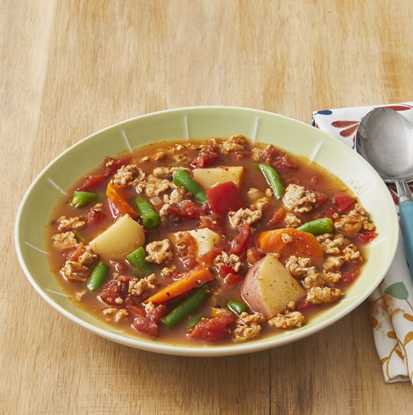 Turkey burger soup