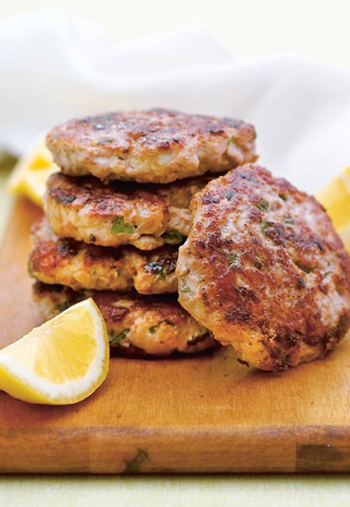 Turkey burgers with lemon and mint