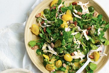 Turkey, caperberry & olive salad