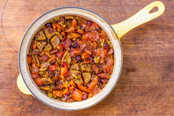 Turkey carcass pilaf