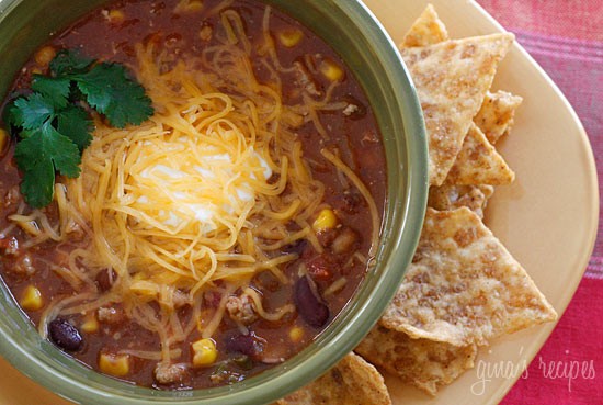 Turkey chili taco soup