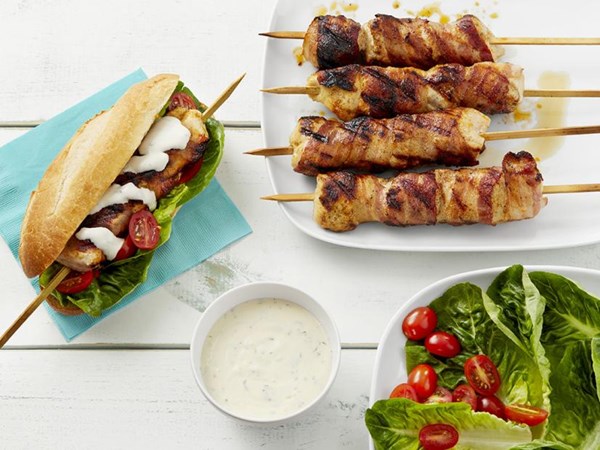 Turkey club kebabs 