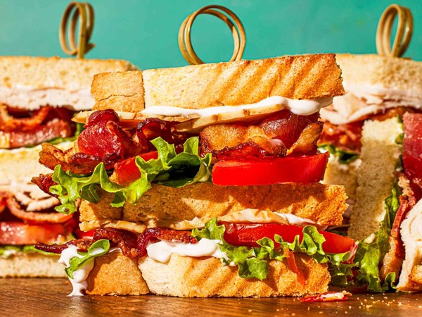 Turkey club sandwich