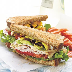 Turkey Cobb sandwiches