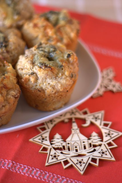 Turkey, cranberry & Stilton Christmas brunch muffins