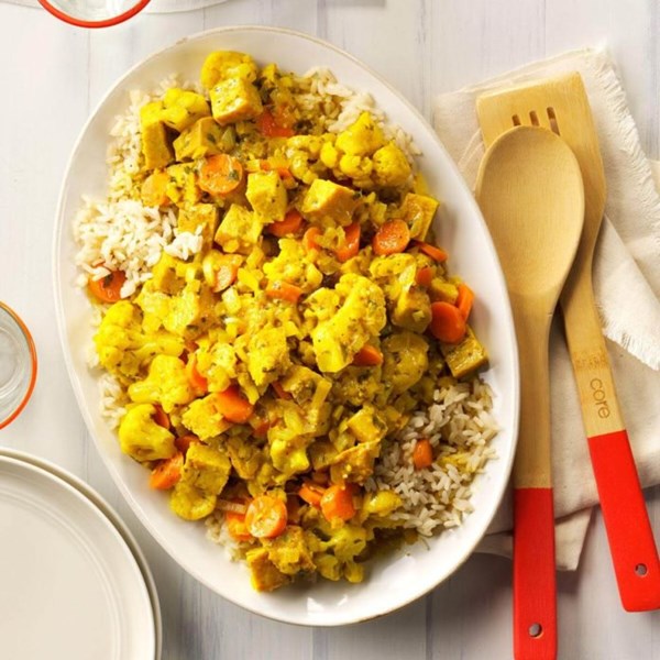 Turkey curry with rice