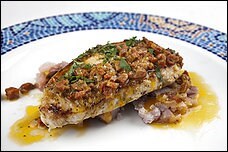 Turkey cutlets with chorizo-lime butter sauce