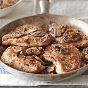 Turkey cutlets with mushrooms and Marsala