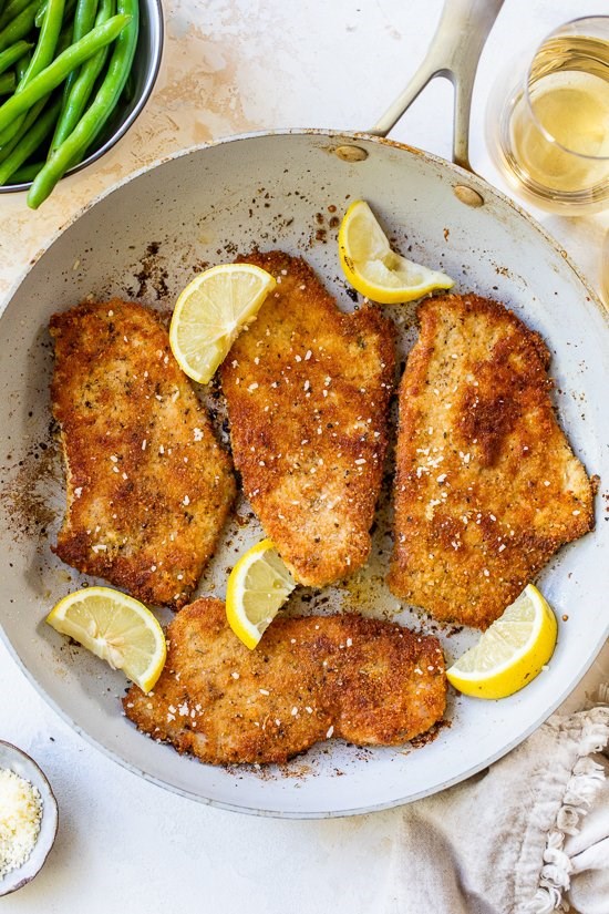 Turkey cutlets with Parmesan crust