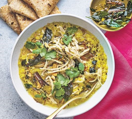 Turkey khitchdi with curry leaves & cashew nuts