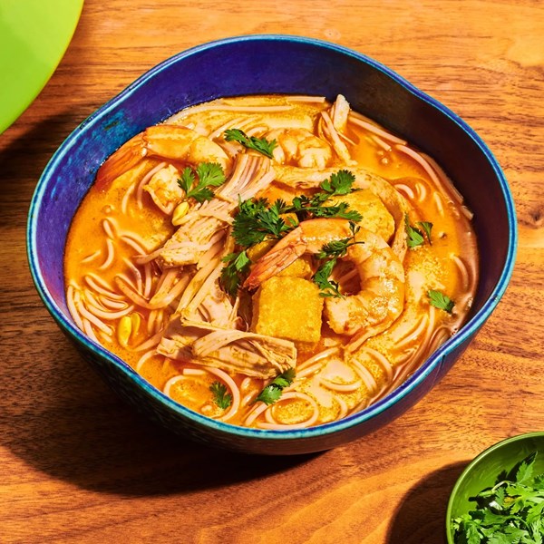 Turkey laksa soup