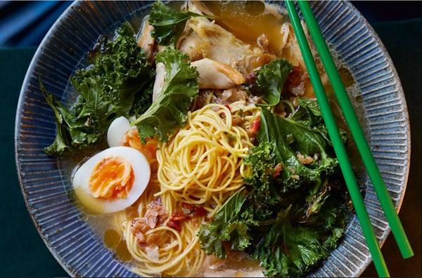 Turkey leg & sesame instant-ish ramen