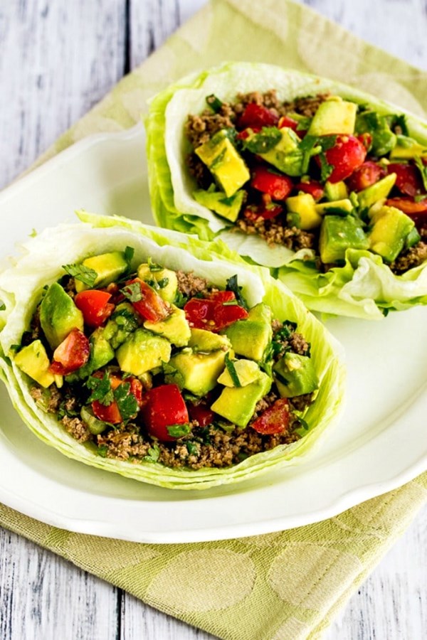 Turkey lettuce wrap tacos