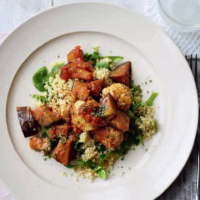 Turkey meatball and aubergine stew
