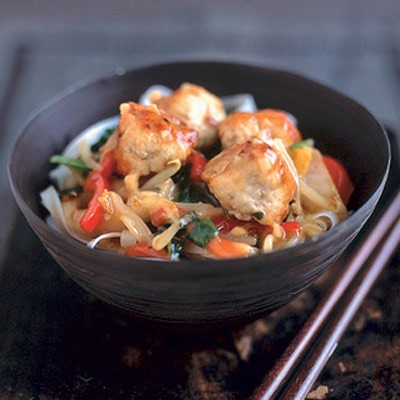 Turkey meatball stir-fry
