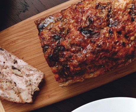 Turkey meatloaf with mushrooms and herbs