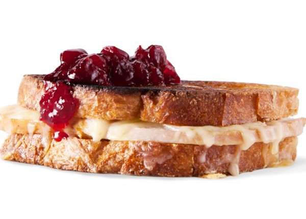 Turkey panino with cranberry sauce