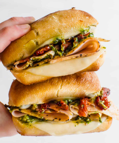 Turkey pesto paninis