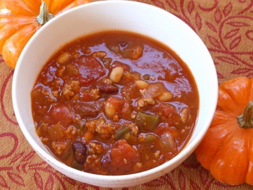 Turkey-pumpkin chili