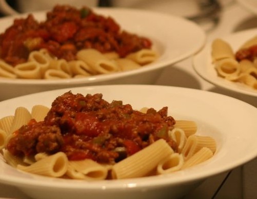 Turkey ragout with rigatoni