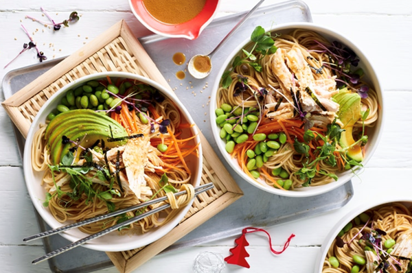 Turkey ramen salad bowl