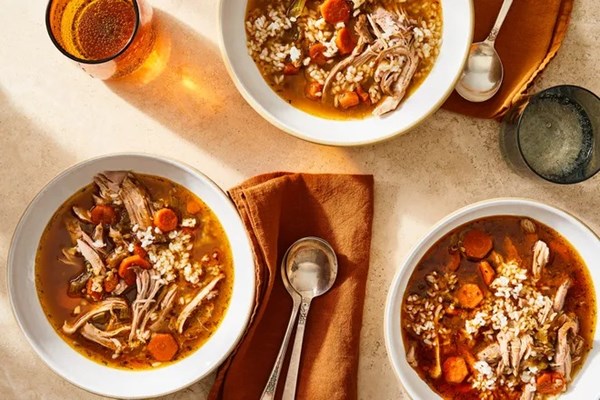 Turkey rice soup