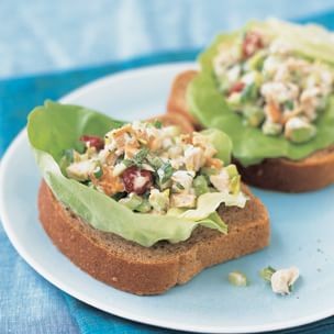 Turkey salad with celery and cranberry