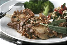 Turkey saltimbocca