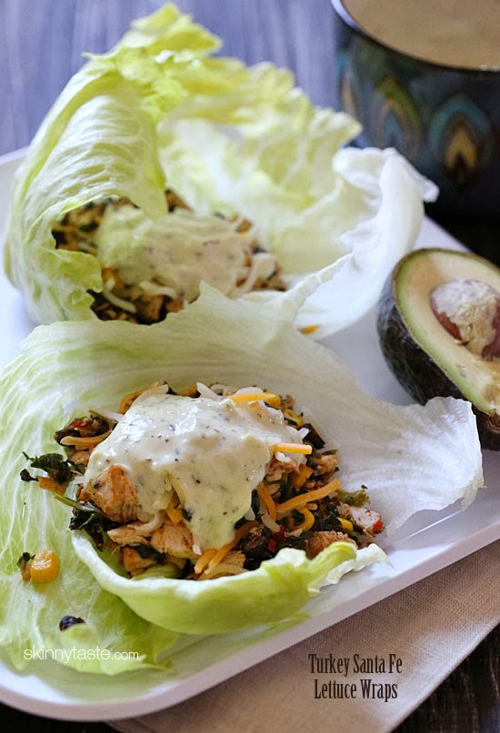 Turkey Santa Fe lettuce wraps