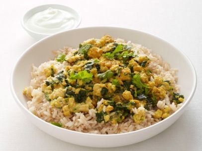 Turkey-spinach korma